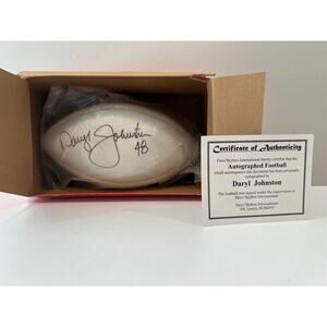 NEW Signed Football Dallas Cowboy Daryl Johnston #48 Certificate Authenticity JL